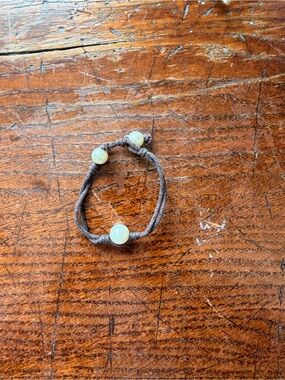 Unisex Leather Pearl Beaded Boho Brown Bracelet